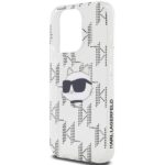Karl Lagerfeld KLHCP15LHKLPCHT iPhone 15 Pro 6.1" transparent hardcase IML Choupette Head & Monogram - imagine 6