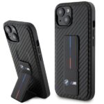 Case BMW BMHCP15SGSPCCK iPhone 15 / 14 / 13 6.1" black hardcase Grip Stand Smooth & Carbon