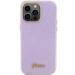 Guess GUHCP15XPGMCSL iPhone 15 Pro Max 6.7" lilac hardcase Glitter Glossy Script - imagine 3
