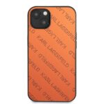 Karl Lagerfeld KLHCP13SPTLO iPhone 13 mini 5,4" hardcase orange Perforated Allover - imagine 3