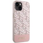 Guess GUHMP14MHGCFSEP iPhone 14 Plus/ 15 Plus 6.7" pink hard case GCube Stripes MagSafe - imagine 4