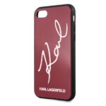 Karl Lagerfeld KLHCI8DLKSRE iPhone 7/8SE 2020 / SE 2022 red hard case Signature Glitter - imagine 3