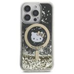 Hello Kitty HKHMP16XLGDIK iPhone 16 Pro  Max 6.9" black gold hardcase Liquid Glitter Fe - imagine 3