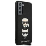 Karl Lagerfeld KLHCS21FESAKICKCBK G990S21 FE black hardcase Saffiano Ikonik Karl&Choupette He - imagine 4