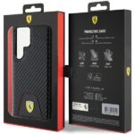 Ferrari FEHCS24LN3PUK S24 Ultra S928 black hardcase Carbon Stitched Bottom - imagine 8