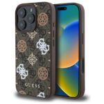 Guess GUHMP16XP4PWPW iPhone 16 Pro Max 6.9" brown hardcase Peony On 4G Background MagSafe