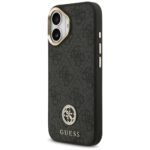 Guess 4G Strass Logo & Big Strap Metal Buttons MagSafe Case for iPhone 17 Black - imagine 2