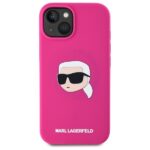 Karl Lagerfeld KLHMP15SSKHPPLF iPhone 15 6.1" fuschia hardcase Silicone Karl Head Print MagSafe - imagine 3