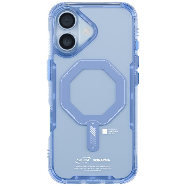 Skinarma Saido Case for iPhone 17 Magnetic Charging Blue - imagine 3