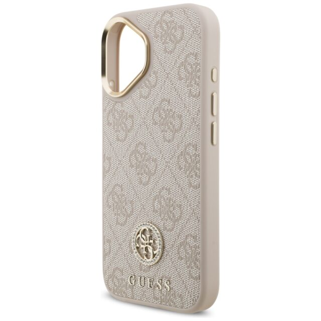 Case Guess 4G Strass Logo MagSafe for iPhone 17 pink - imagine 6