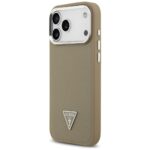 Case Guess Grained Triangle Logo MagSafe for iPhone 17 Pro Max brown - imagine 2