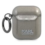 Karl Lagerfeld KLA2UCHGK AirPods cover black Glitter Choupette - imagine 2