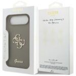 Guess Silicone Big 4G Script Case for iPhone 17 Air Brown - imagine 8
