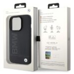 Case BMW BMHMP15XSLLBK iPhone 15 Pro Max 6.7" black MagSafe Leather Hot Stamp - imagine 8