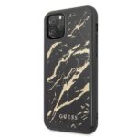 Guess GUHCN65MGGBK iPhone 11 Pro Max black hard case Glitter Marble Glass - imagine 2