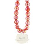 Hello Kitty Pearls Kitty Head Phone Charm Red - imagine 3