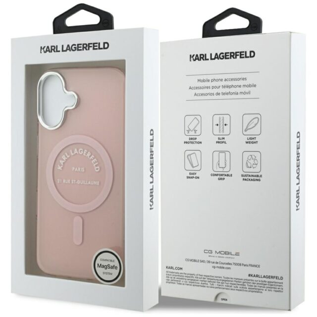 Karl Lagerfeld IML Karl RSG Logo MagSafe Case for iPhone 17 Pink - imagine 8
