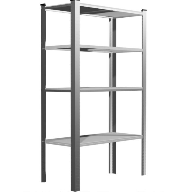 Extralink Metal Shelf, 4-Tier 150x75x30cm 50 kg - imagine 2