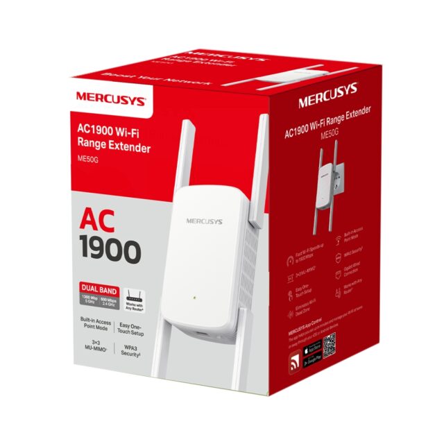 Mercusys ME50G | WiFi range extender | AC1900 Dual Band, 1x RJ45 1000Mb/s - imagine 3