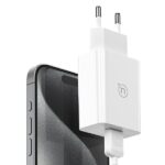 USAMS 18W Mains Charger + USB-C/USB-A1m Fast Charging Cable White/White Series SC SCXLTZ02 - imagine 8