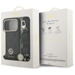 Guess 4G Strass Logo & Big Strap Metal Buttons MagSafe Case for iPhone 17 Pro Black - imagine 9