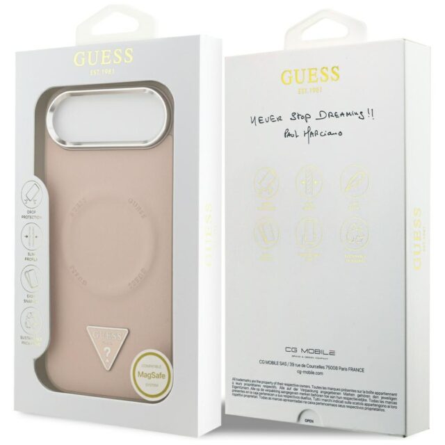 Guess Triangle Logo MagSafe Case for iPhone Air Pink - imagine 8
