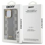 DKNY DKHMP14XPCPVSLE iPhone 14 Pro Max 6.7" beige hardcase Leather Checkered Mono Pattern MagSafe - imagine 8