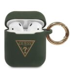 Guess GUACA2LSTLKA AirPods cover khaki Silicone Triangle Logo
