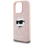 Case Karl Lagerfeld 3D Rubber Monogram & Choupette for iPhone 16 Pro pink - imagine 6