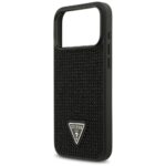 Case Guess Rhinestone Triangle Logo for iPhone 17 Pro Max black - imagine 6