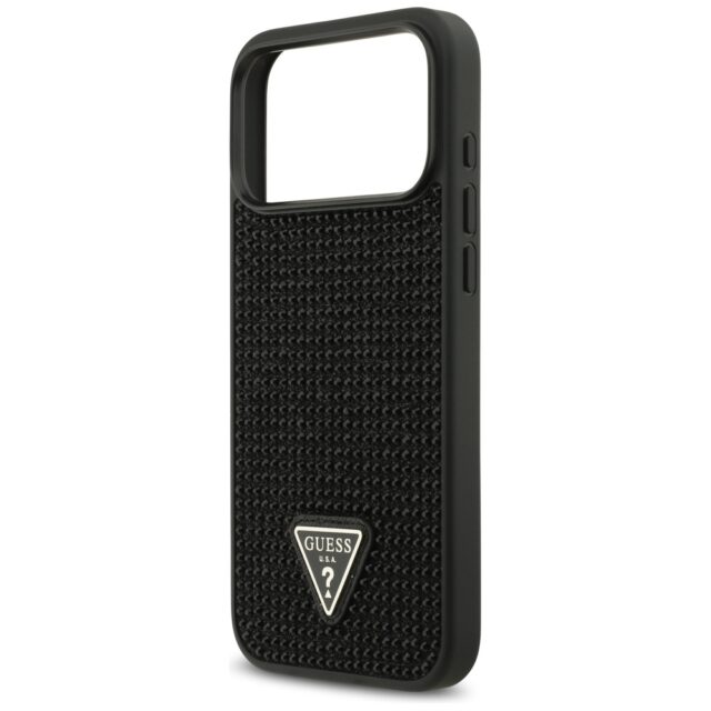 Case Guess Rhinestone Triangle Logo for iPhone 17 Pro Max black - imagine 6