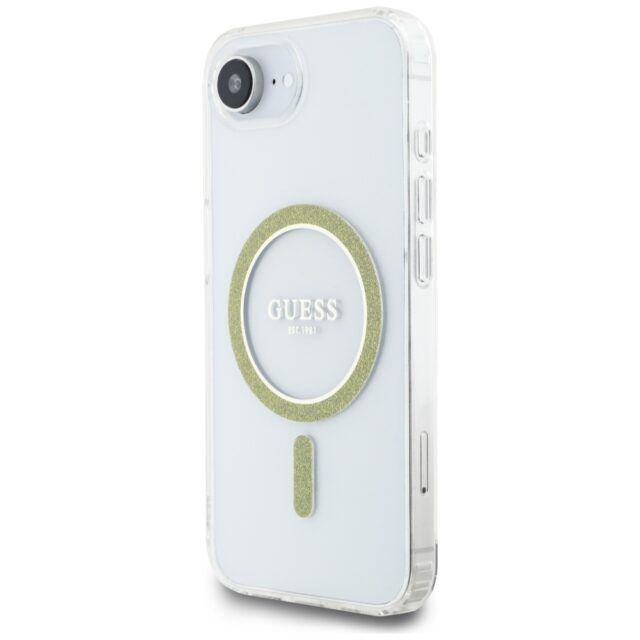 Case Guess IML Glitter Circle MagSafe for iPhone 16e transparent - imagine 2