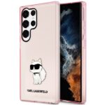 Karl Lagerfeld KLHCS23LHNCHTCP S23 Ultra S918 pink hardcase Ikonik Choupette