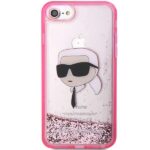 Karl Lagerfeld KLHCI8LNKHCP iPhone 7/8/SE 2020 / SE 2022 pink hardcase Glitter Karl Head - imagine 3