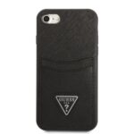 Guess GUHCI8PSATPK iPhone 7/8 SE 2020 /SE 2022 hardcase black hardcase Saffiano Triangle Logo - imagine 3