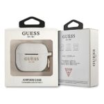 Guess GUA3SGGEH AirPods 3 cover white Silicone Glitter - imagine 3