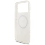 Guess IML Flowers Electro Pearl Strap MagSafe Case for iPhone 17 Pro Max White - imagine 7