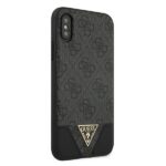 Guess GUHCI65PU4GHBK iPhone Xs Max grey hardcase 4G Triangle Collection - imagine 4