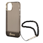 Guess GUHCP14MHGCOHK iPhone 14 Plus / 15 Plus 6.7" black hardcase Translucent Pearl Strap - imagine 5