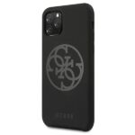 Guess GUHCN58LS4GBK iPhone 11 Pro black hard case Silicone 4G Tone On Tone - imagine 2