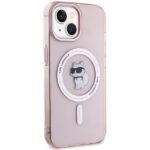 Karl Lagerfeld KLHMP15SHFCCNOP iPhone 15/ 14 / 13 6.1" pink hardcase IML Choupette MagSafe - imagine 4