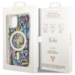Guess GUHMP14SHLEOPWB iPhone 14 / 15 / 13 6.1" blue hardcase Leopard MagSafe - imagine 8
