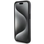 Guess GUHCP15SPGSSADK iPhone 15 / 14 / 13 6.1" black hardcase Grip Stand 4G Saffiano Strass - imagine 5