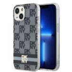 DKNY DKHMP14SHCPTSK iPhone 14 / 15 / 13 6.1 inch black hardcase IML Checkered Mono Pattern & Printed