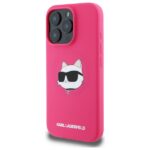 Karl Lagerfeld KLHMP16LSCHPPLF iPhone 16 Pro 6.3" fuschia hardcase Silicone Choupette Head Pri - imagine 2