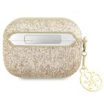 Guess GUAP2GLGSHD AirPods Pro 2 (2022/2023) cover gold Glitter Flake 4G Charm - imagine 2