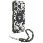 Case Guess Palm Trees Triangle Pearl Strap MagSafe for iPhone 16  Pro black - imagine 3