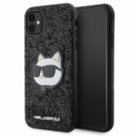 Karl Lagerfeld KLHCN61G2CPK iPhone 11 /Xr 6.1" black hardcase Glitter Choupette Patch