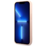 Guess GUHCP14MPSATLP iPhone 14 Plus / 15 Plus 6.7" pink hardcase SaffianoTriangle Logo - imagine 5