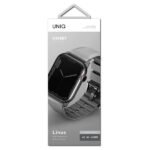 UNIQ Linus Strap Apple Watch Series 1-8/SE/SE2/SE3 42/44/45/49mm Airosoft Silicone gray - imagine 3